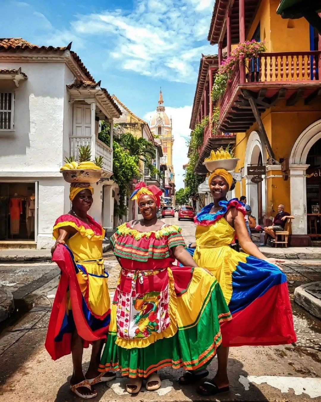 Palenqueras en Cartagena de Indias, Colombia